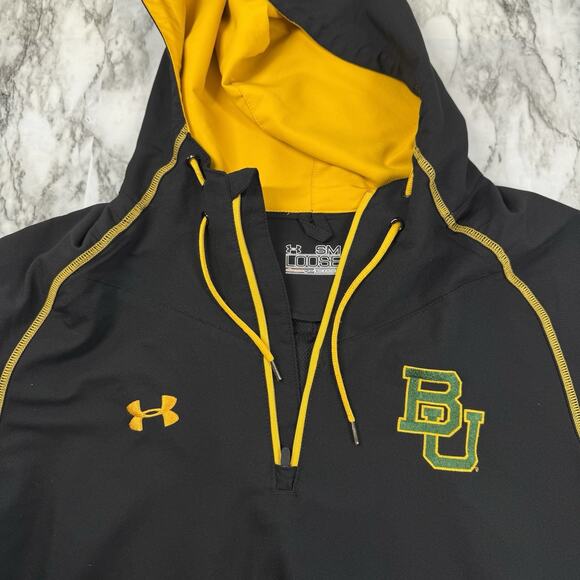 Under Armour Mens Small Baylor University 1/4 Zip Long Sleeve Jacket Bears - Picture 10 of 10